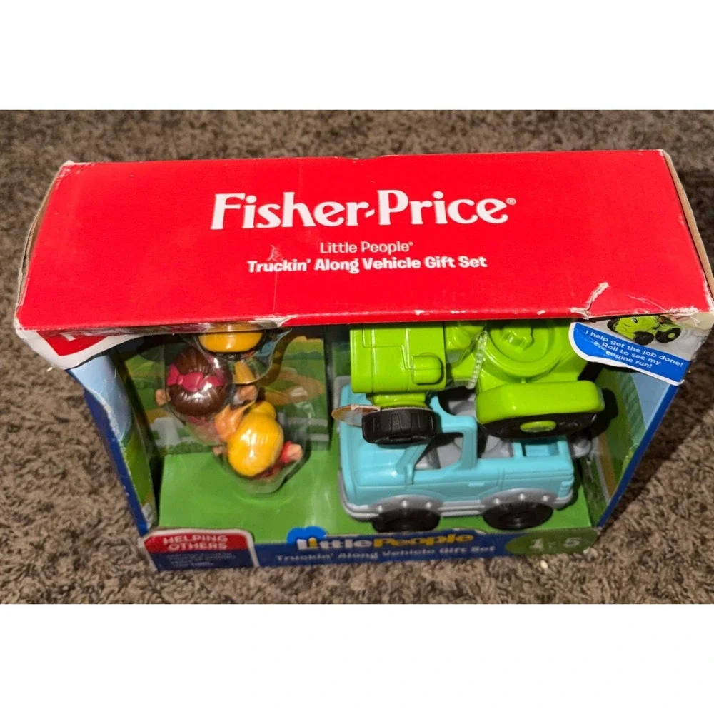 Fisher-Price Little People-Truckin; Along Vehicle Gift Set (NWT)